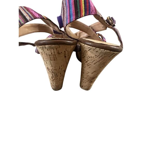 Chinese Laundry Z Marianne Multi-Colored Navajo Fabric Wedges Size 11 - Picture 4 of 6